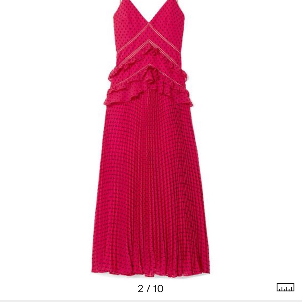 NWT. Never worn fuschia shiffon dress. - Picture 4 of 5